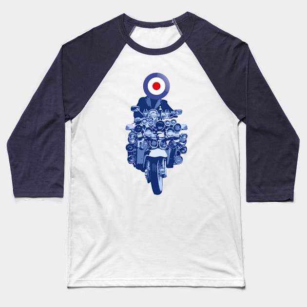 Mod Head Blue Version Baseball T-Shirt by chilangopride